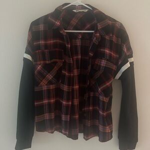 SO Women's Colorful Plaid Button Down Shirt